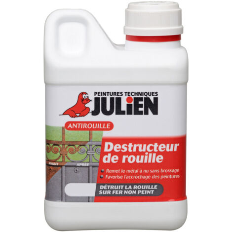 Julien – Dissolvant rouille 1L – Destructeur de rouille pour 8 à 10m² – Transparent – Utilisation en espaces confinés (1/6)