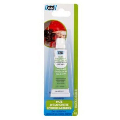 GEB – Pâte à joint hydrocarbures 20ml – Pour raccords à visser et joints plats métalliques – Spécial fuel et essence - Hydrocarbures20ml