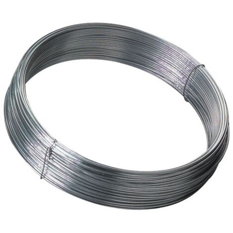 Fil métallique tension galvanisé 2,10 mm – Rouleau 100 m – Acier pour grillages – Résistance à la corrosion