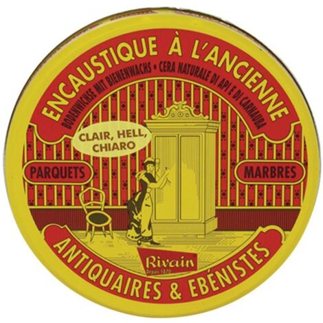 Rivain Pâte Encaustique 250ml pour Entretien Bois Clair