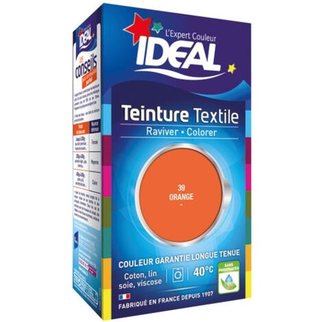 Teinture liquide 40ml orange – Pour teindre jusqu'à 500 g de tissu – Résultat durable en machine à laver – Ideal