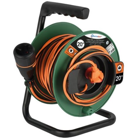 Rallonge Jardin Electraline 40m 2x1.5mm - Verrouillage Electralock, 3500W, Noir/Orange
