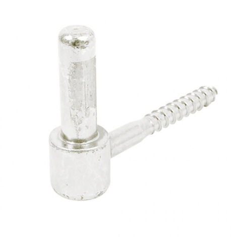 Afbat – Gond à visser 14mm – Acier zingué blanc – Pour vantaux en bois – Longueur 90mm – Tirefond 10mm