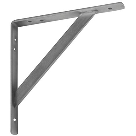 Afbat – Console renforcée 200x200 mm 25 mm épaisseur 4 mm finition zinguée blanche – Support solide pour charges lourdes – Pour étagères