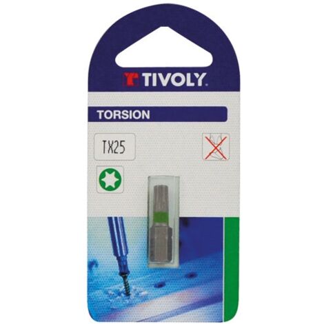 TIVOLY - Embout torsion TX 25 L25 blister de 2 (1/2)