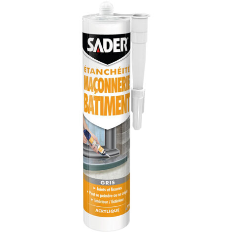 SADER - Mastic maçonnerie bâtiment gris 280ml (1/2)