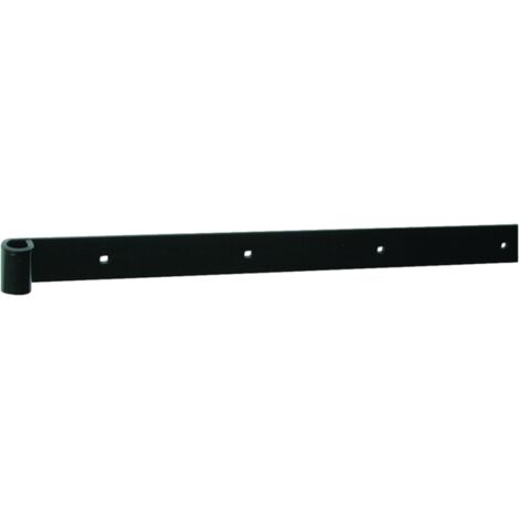 Afbat – Penture de porte bout carré 14mm – Longueur 500mm – Zingué blanc – Fixation sécurisée avec boulons TRCC – Pour volets en bois