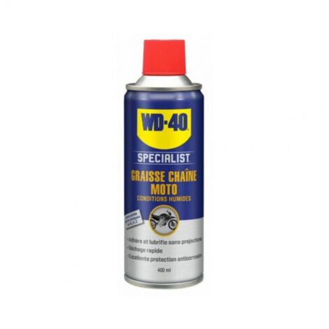 WD40 Graisse Chaîne moto Conditions Humides 400ml