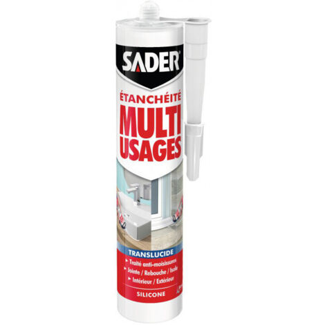 SADER - Mastic silicone multi usages blanc 280ml (1/2)