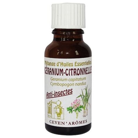CEVEN AROMES - Melange anti insectes he géranium citronelle 20 ml
