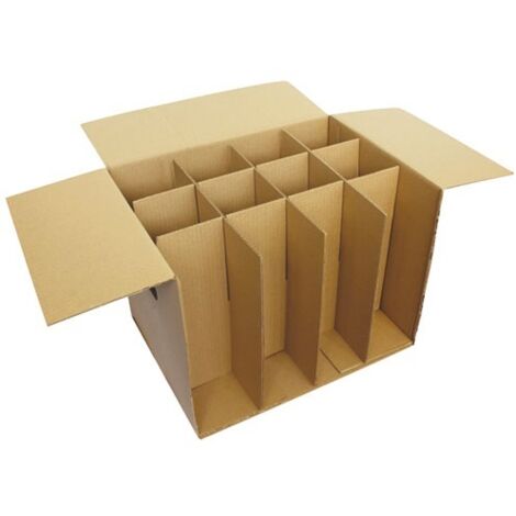 PACK & MOVE - Croisillon 12 verres pour déménagement pour carton 36L