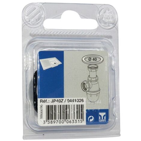 Girpi Siphon 40 mm joint plat noir caoutchouc (1/3)