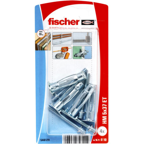 FISCHER - Cheville corps creux pâtte à vis hm5x37 blister de 4 (1/3)