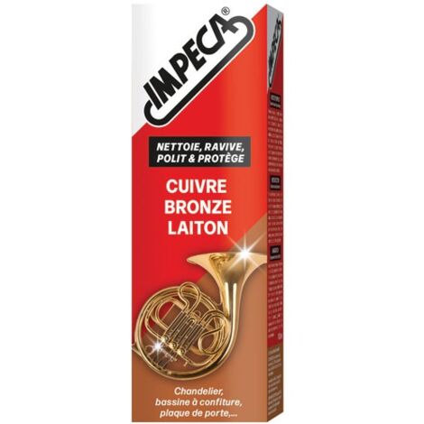 Nettoyant protecteur pour cuivre, laiton et bronze 100 ml – Élimine l'oxydation – Protège contre humidité et corrosion – Impeca