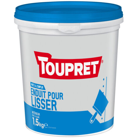 Enduit pour lisser pâte Toupret murs intérieurs  Conditionnement: 1,5KG