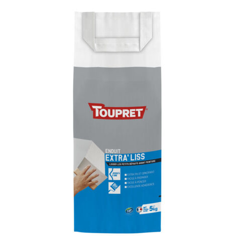TOUPRET - Enduit lissage lissage intérieur poudre 5kg blanc