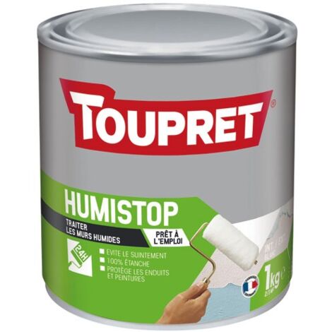 Toupret – Humistop liquide intérieur extérieur 1kg – Imperméabilisant 100 % étanche – Anti humidité pour chantiers humides – Préserve peintures et revêtements (1/5)