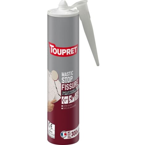 TOUPRET - Mastic stop fissure intérieur extérieur ton pierre 300g (1/2)
