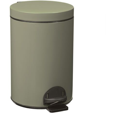 ROSSIGNOL - Poubelle Elora 14l gris vert mat lisse (1/3)