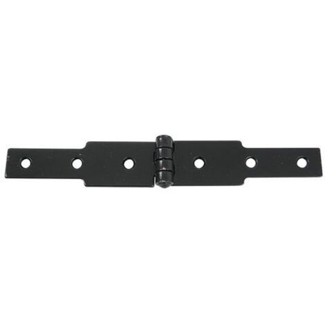 Afbat – Charnière à congé 200mm en acier noir – Largeur 39mm – Épaisseur 3mm – Diamètre trou 7mm – Pour volets en bois - 2xl120mm