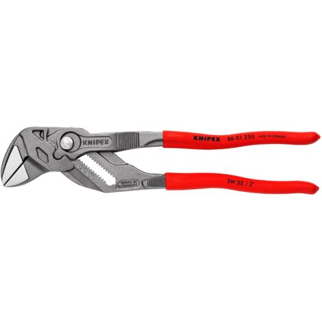 KNIPEX 86 01 250 SB Pince-clé pince et clé à la fois gaines PVC anti-dérapantes grise atramentisée 250 mm