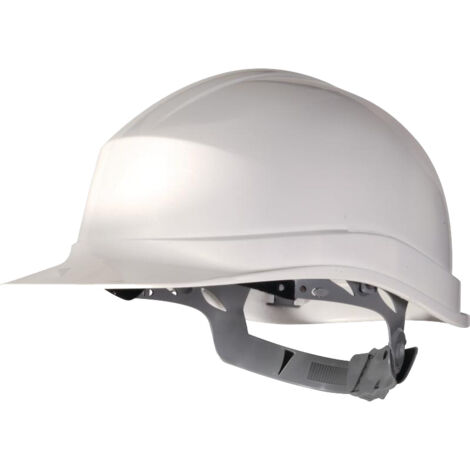Delta Plus – Casque de chantier Zircon blanc – Polypropylène anti-UV – Résistance électrique jusqu'à 1500 V – Ajustable 53-63 cm – Norme EN 397 - ZIRC1BC (1/3)