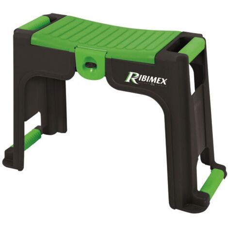 Ribimex – Agenouilloir tabouret de jardin avec rangement – Mousse EVA antiglisse – Charge max 100Kg – Structure polypropylène – L 59 x P 24 x h 38,5 cm