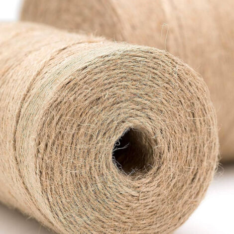 100m Ficelle De Jute 3mm Verte - Corde Naturelle Pour Jardinage, Artisanat Et Décoration