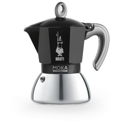Bialetti - Cafetière italienne Moka induction 4 tasses noir