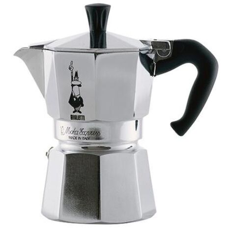 Bialetti Moka Express Pot à moka 0,2 L Aluminium, Noir
