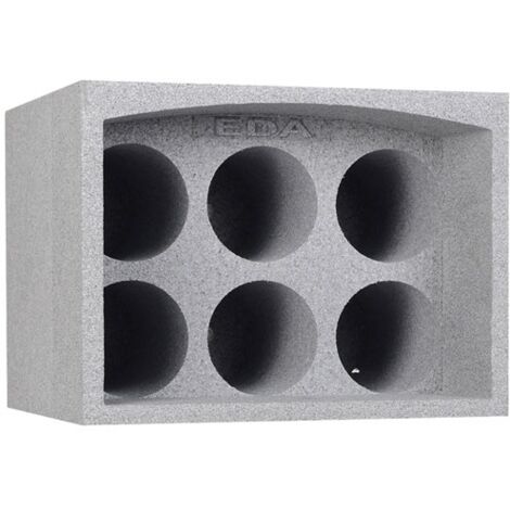EDA – Casier porte bouteilles 6 places – Polystyrène expansé léger – Dimensions 33,5 x 29,5 x 25 cm – Empilable pour petits espaces