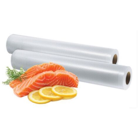 Lot de 2 rouleaux sous vide 28 cm x 5,5 m – 5 couches ultra-résistantes – Lavables et réutilisables – Résistants au micro-ondes – Foodsaver - fsr2802-i
