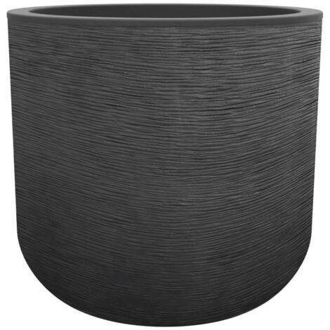 EDA – Pot à réserve d'eau rond 39 cm – 32 L – Ø 38.5 x H. 36.8 cm – Protection antigel et anti-UV – Pour terrasses et jardins