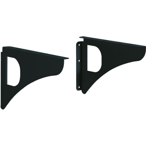 Decayeux – Équerres de fixation murale en acier gris – Lot de 2 équerres pour boîte aux lettres – Installation en applique – Dimensions L 300 x H 250 mm