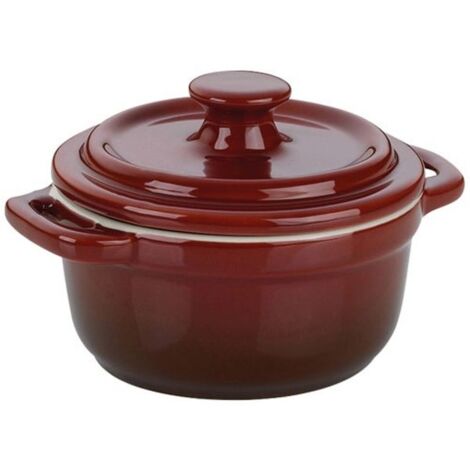 KELA - COCOTTE CERAMIQUE ROUGE MALIN ROND 10CM (1/3)