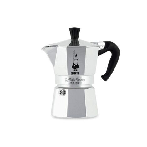 Bialetti Moka Express Pot à moka 0,06 L Aluminium, Noir