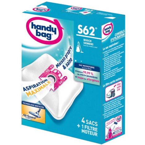 Handy Bag Sac Aspirateur S62 Couleur Claire Pack 4 (1/5)