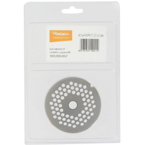 Grille hachoir électrique 4,5 mm – Diamètre 70 mm – Pour viande et légumes – Accessoire cuisine professionnel – Reber