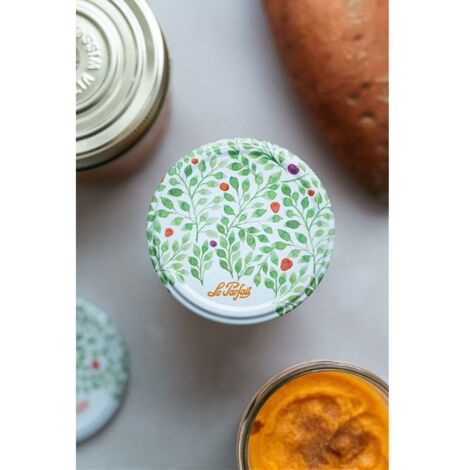 Couvercle métal pour pot de confiture 82mm – Sachet de 6 – Compatible 385ml et 324ml – Conservation optimale des confitures – Le Parfait