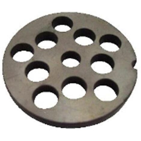 Grille de hachoir à viande 12 mm – Acier type C55 – Diamètre 70 mm – Épaisseur 8 mm – Compatible hachoir N°12 Reber (1/6)