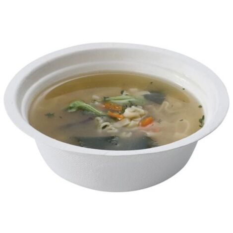 Sphere Bol rond naturel en bagasse 350 ml écologique (1/2)