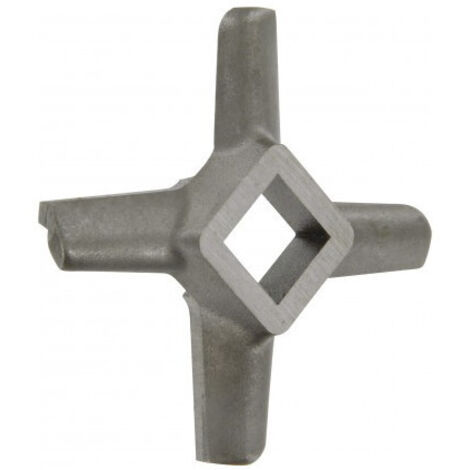 Couteau pour hachoir électrique N°12 – Acier C55 auto-affûtant – Compatible hachoir REBER – Diamètre axe 12x12 mm