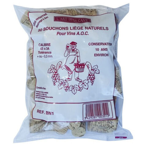 BOUCHONNERIE JOCONDI - Bouchon cylin.44x24 natur.sac50 (1/2)