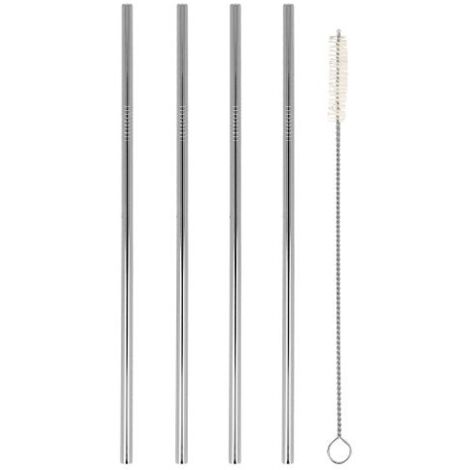 METALTEX - PAILLES DROITES INOX 21cm lot/4 +GOUPILLON (1/2)