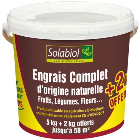 Solabiol Engrais naturel granulés mini 5kg + 2kg offerts