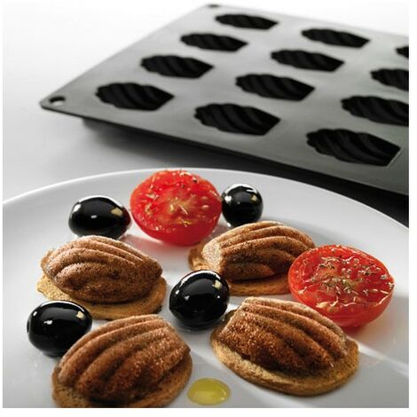 1pc Madeleine Pan 9 Cavité Moule à Madeleine en Silicone 15