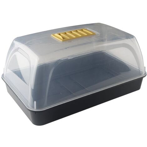 Nortene – Mini serre Rapid Grow 24x38 cm – Polypropylène noir et transparent – Résistante au gel – Pour semis de légumes et fleurs (1/9)