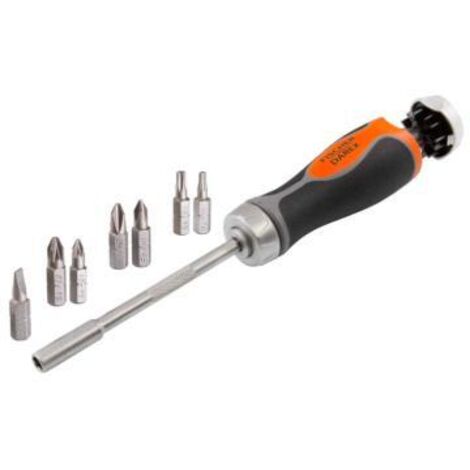 FISCHER DAREX - Tournevis à cliquet avec 7 embouts (1/4)