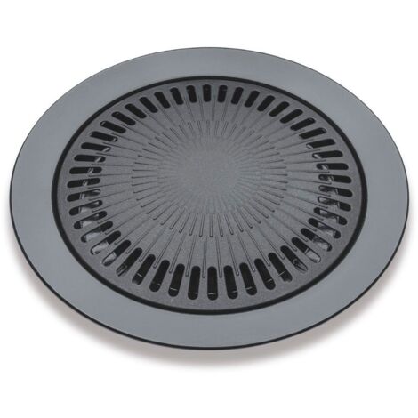 Kemper – Plaque en aluminium pour réchaud portable – Antiadhésif – Bac de récupération de graisse émaillé – 32.5 cm de diamètre – Poids 1.1 kg (1/4)