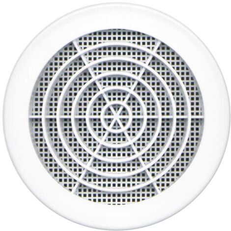 Grille concentrique à clipser ronde 125/140mm – Passage d'air 39cm² – Plastique renforcé UV – Installation facile avec clips – Autogyre (1/3)